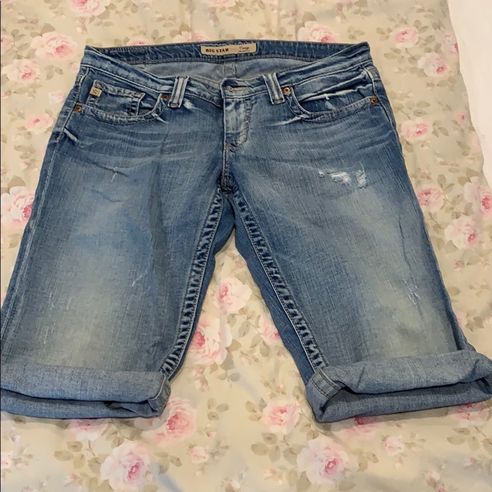 Big Star Casey Low-Rise Distressed Bermuda Shorts